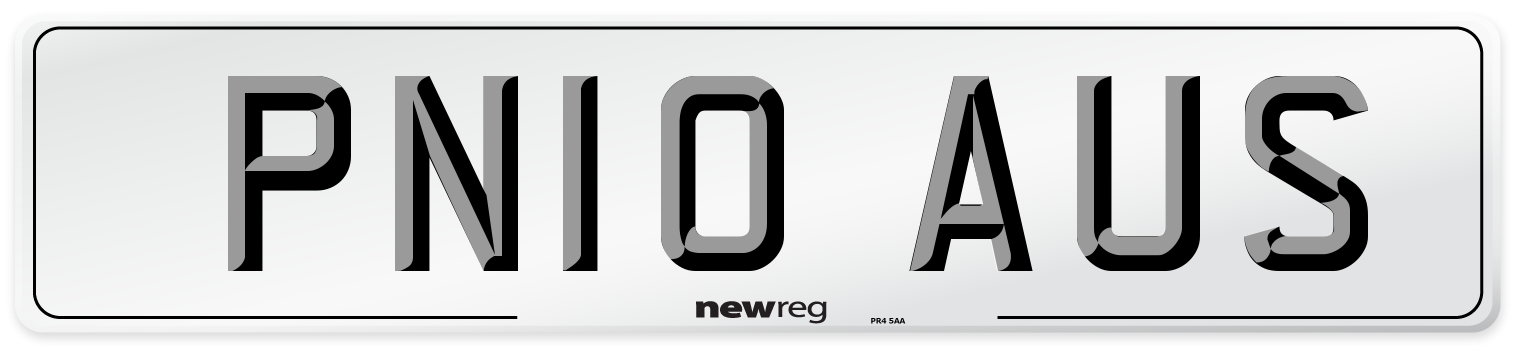 PN10 AUS Number Plate from New Reg